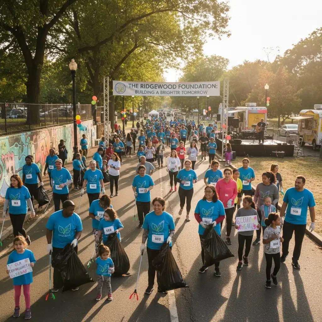 Students participating in community service for local scholarships