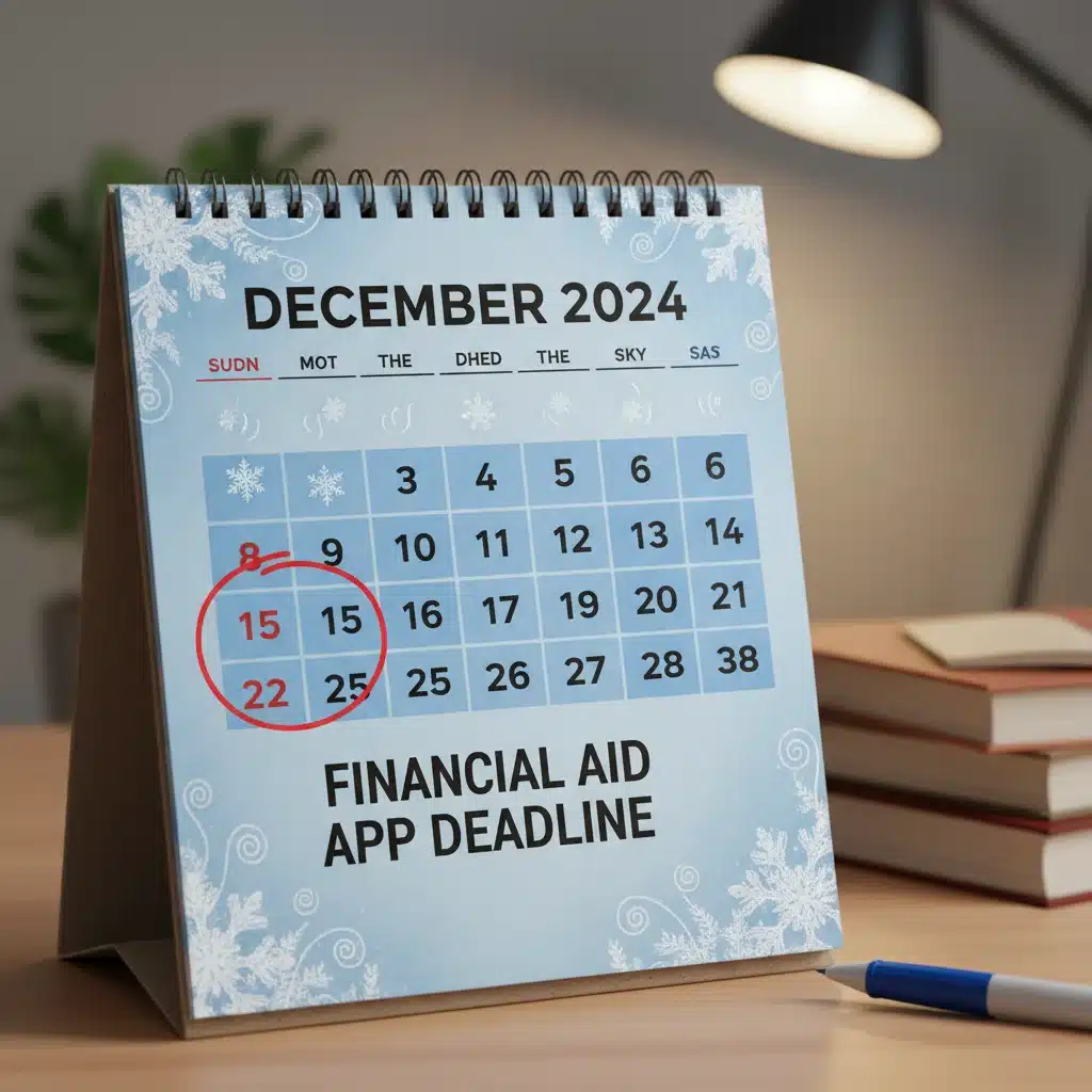 December deadline highlighted on a calendar