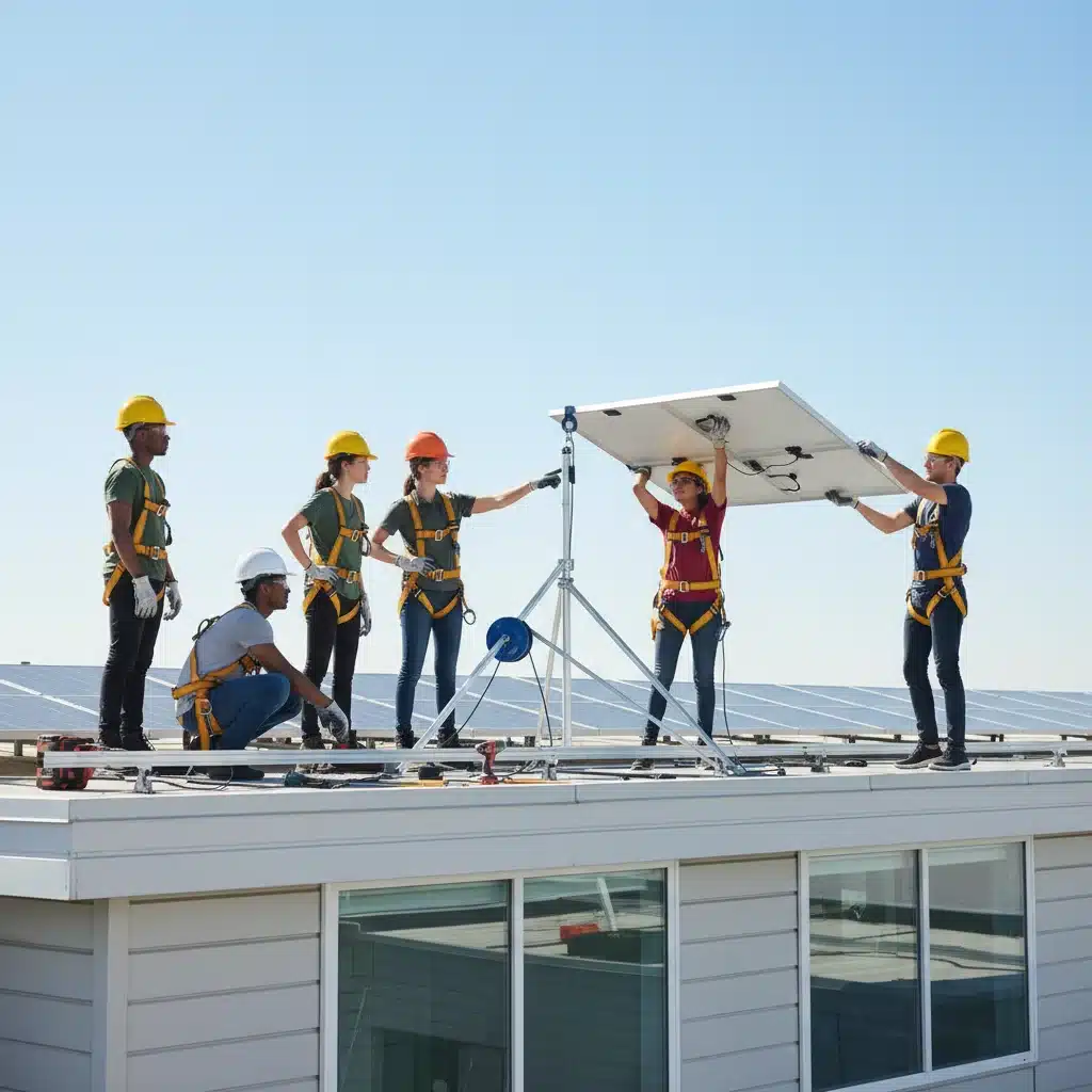 Vocational training for solar panel installation