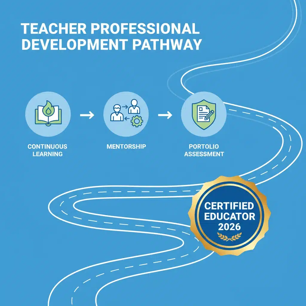 Professional development roadmap for future teacher certification