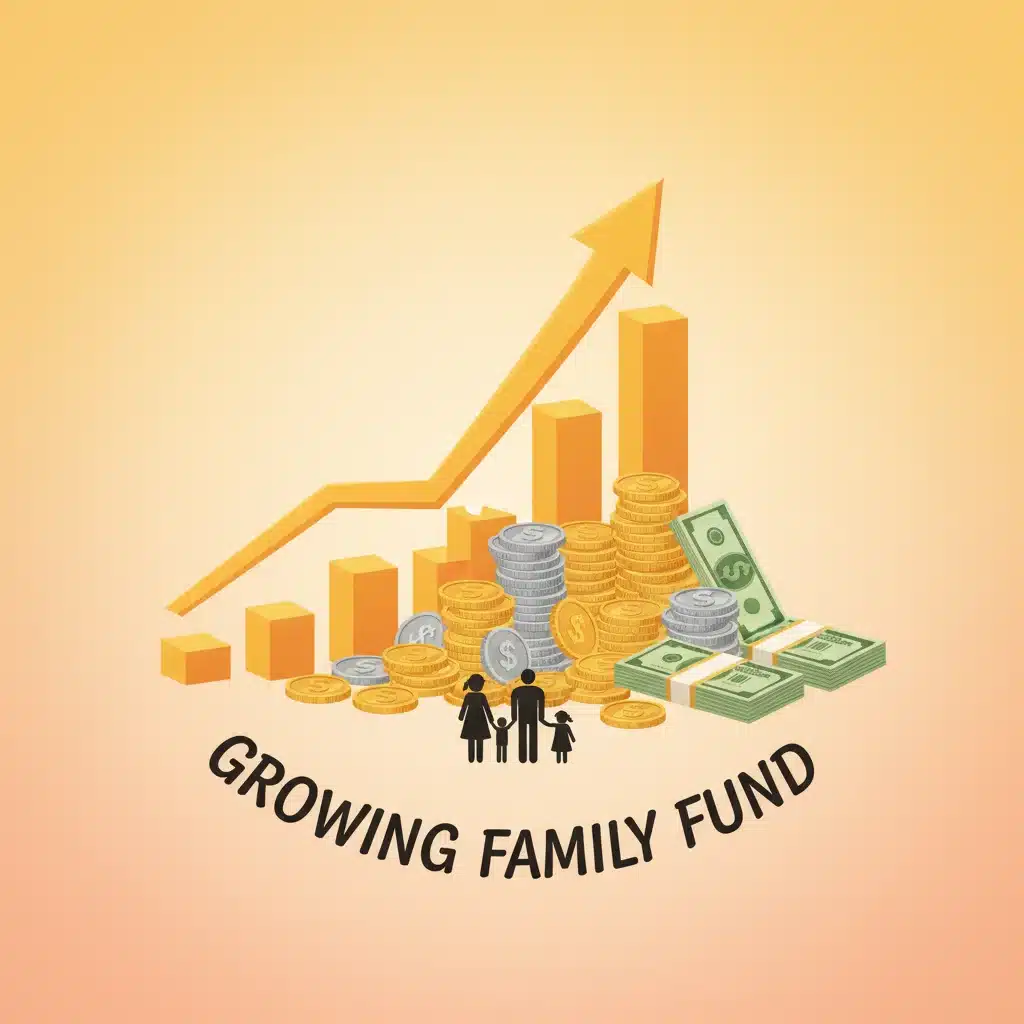 Illustration of growing financial benefits for families